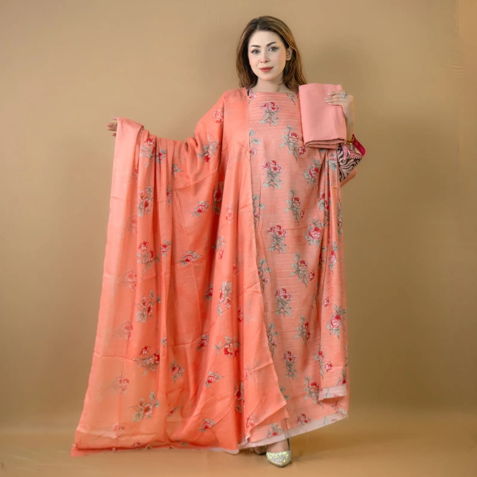 Melon Unstitch Printed Cotton Salwar Kameez C-11788 